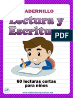 Cuaderno de Lectura y Escritura Lecturas Cortas para Nic3b1os Me 1