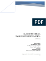 Actividad 2 - Elementos de La Evaluación Psicológica