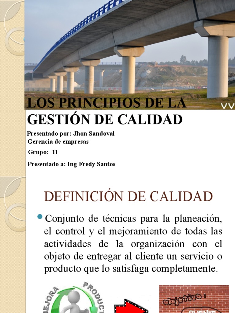 Principios de La Gestion de Calidad | PDF