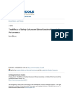 The Effects of Safety Culture and Ethical Leadership On Safety The Effects of Safety Culture and Ethical Leadership On Safety Performance Performance