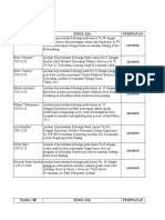 Jadwal TUVWX