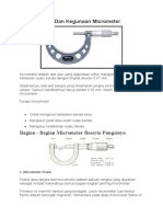 Pengertian Dan Kegunaan Micrometer