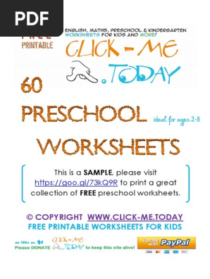 free printable preschool worksheets