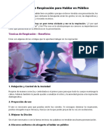 Ejercicios de Respiración para Hablar en Público