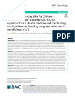 A Protocol for a Cluster Randomised Trial Testing a School Teacher Training Programme to Teach Mindfulness