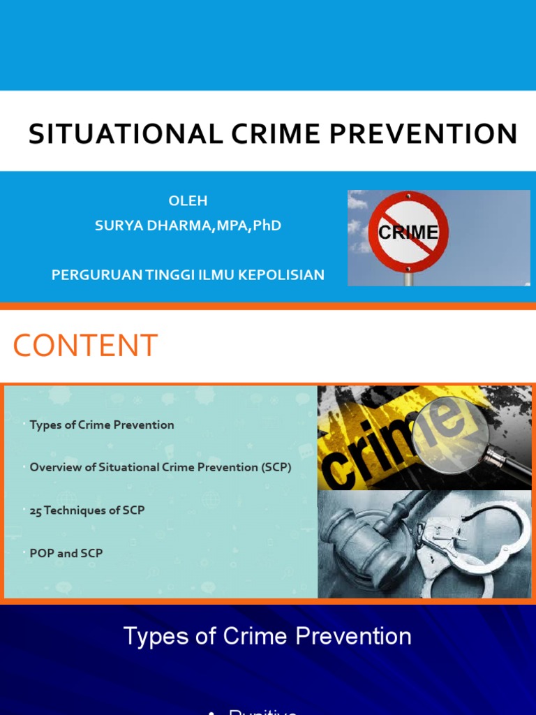 25 Techniques of Situational Crime Prevention | PDF | Crime Prevention ...