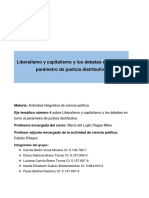 Liberalismo y Capitalismo y Los Debates en Torno Al Parámetro de Justicia Distributiva