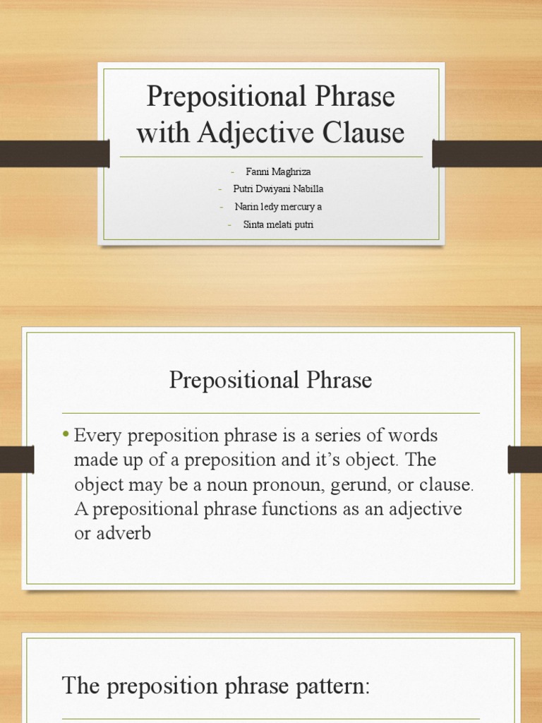 Adjective Clauses with Prepositions | PDF | Language Arts & Discipline