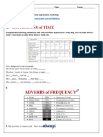 Student Adverbs Frequency Time