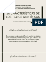 Actividad 1. Apunte. 10 Características de Los Textos Científicos. Vanessa Miroslava. DER