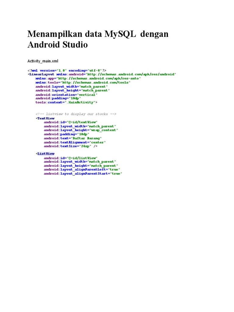 21 Android Dan MySQL Database | PDF | Data Management | Data Management ...