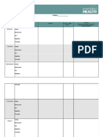 Weekly Fitness Log: Month: - Week# - Section