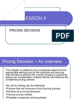 Lesson 5: Pricing Decision