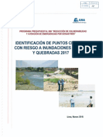 Identificación de Puntos Criticos Con Riesgo A Inundaciones en Ríos Y Quebradas 2017
