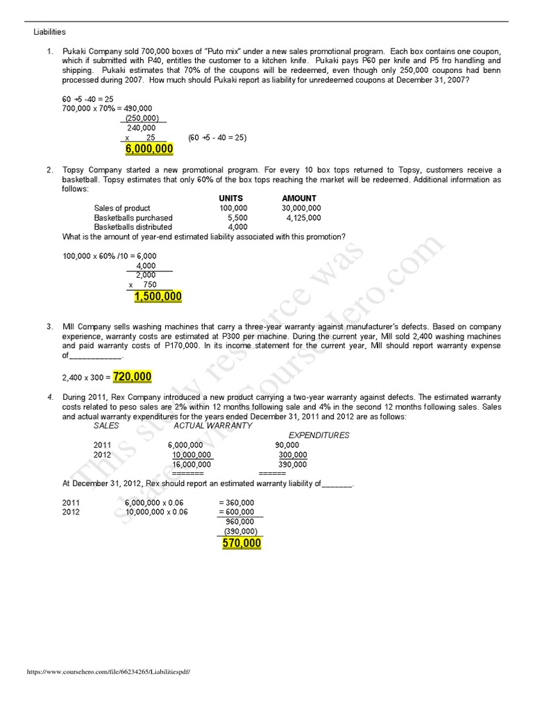 Liabilities PDF PDF Gift Card Lease