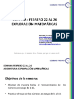 Exploración Matemáticas Febrero  22 al 26