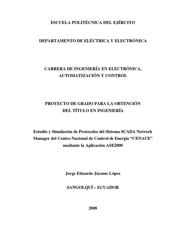 Estudio de Protocolos SCADA con ASE2000 | PDF | Scada | Modelo osi