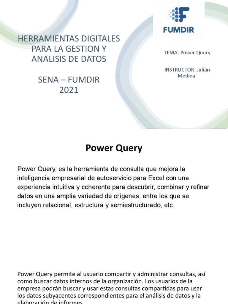 Clase. Power Query | PDF | Microsoft Excel | Red mundial
