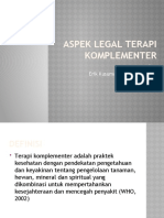 Aspek Legal Terapi Komplementer