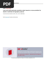 Low-Cost Multi Electrode Resistivity Meter Based o