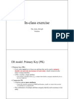 In-Class Exercise: ER Model: Primary Key (PK)