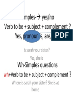 Simples - Yes/no Verb To Be + Subject + Complement ? Yes, Pronoun Is, Are, Am
