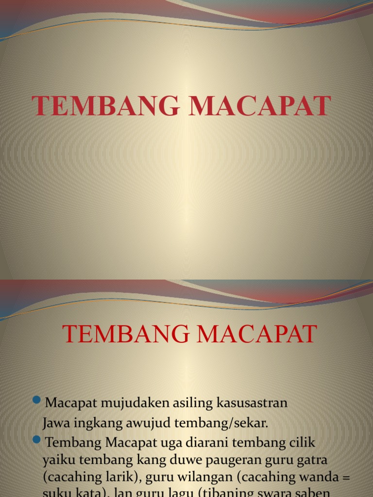 Tembang Macapat