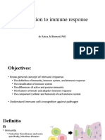 Introduction To Immune Response: Dr. Ratna, M.Biomed, PHD