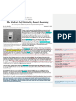 The Students Left Behind by Remote Learning