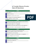 Peripheral Vascular Diseases Practice Quiz