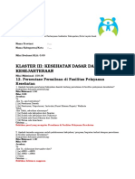 Daftar Pertanyaan Evaluasi KLA 2020 - Klaster III Kesehatan Dasar Dan Kesejahteraan