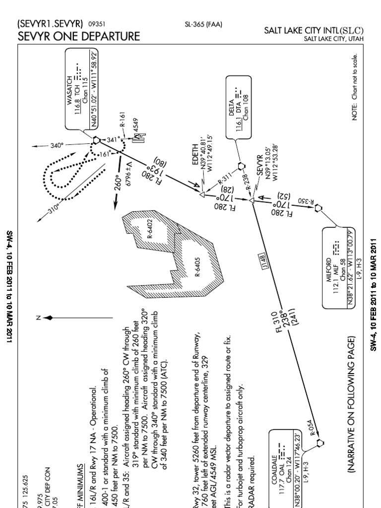 Salt Lake City Airport Departure Procedures | PDF | Aerospace ...