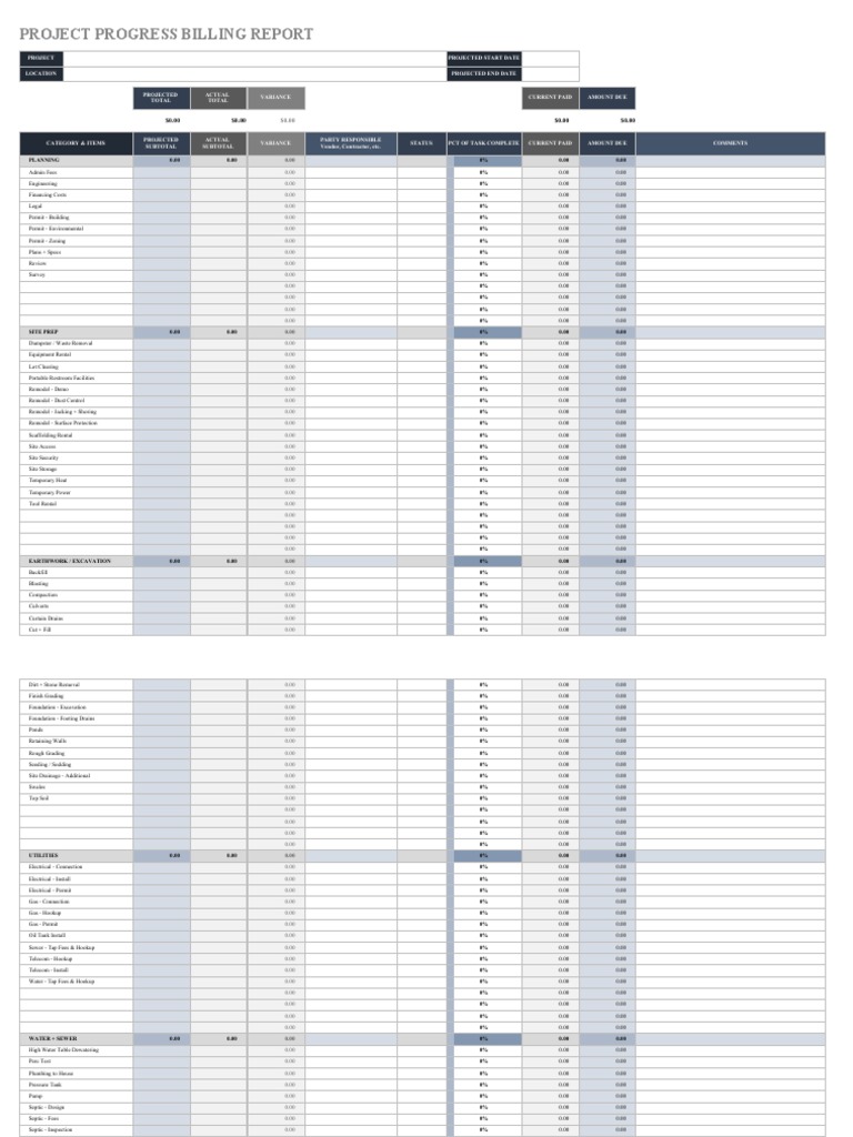 Progress Billing Report | PDF | Basement | Framing (Construction)
