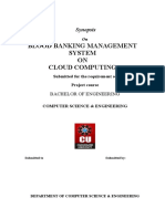 Blood Banking Management System on Cloud Computing Synopsis
