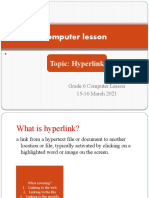 Computer Lesson Hyperlink
