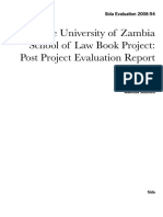 Titel The University of Zambia School of Law Book Project: Post Project Evaluation Report