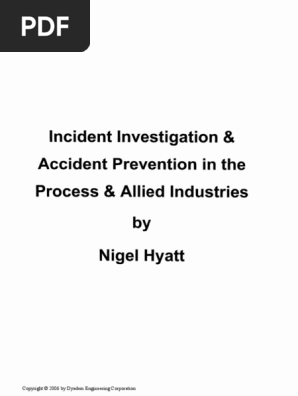 Incident Investigation Accident Prevention Pdf Spectroscopy Damages