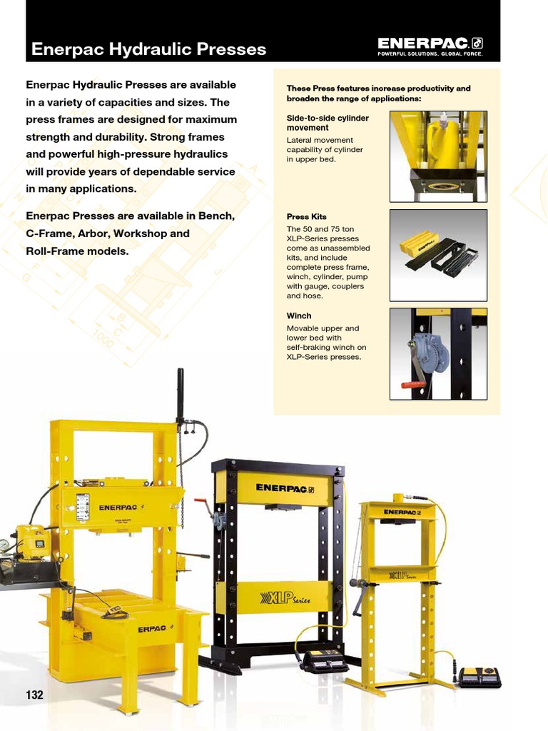 Enerpac Hydraulic Presses | Download Free PDF | Sheet Metal | Pump