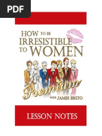 How to be irresistible to Women - workbook