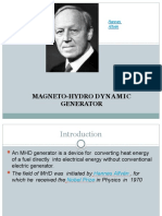 Magneto-Hydro Dynamic Generator: Hannes Alfvén