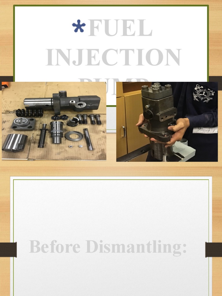 Fuel Injection Pump Dismantling Guide | PDF | Diesel Engine | Screw