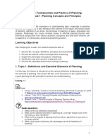 P201 - Unit 1 - Module 1 Planning Concepts and Principles