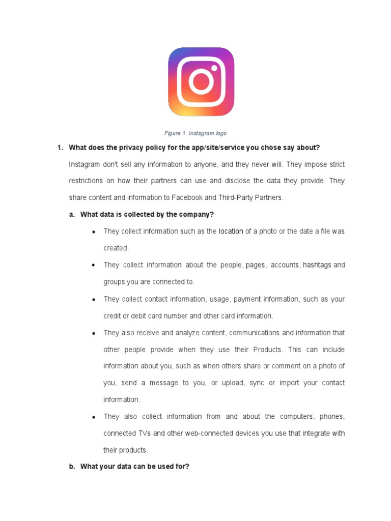 Instagram Privacy Policy Overview | PDF | Internet Privacy | Facebook