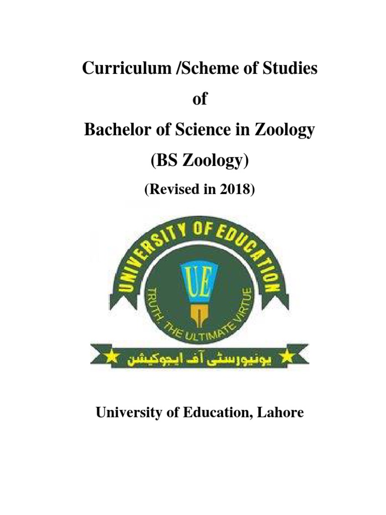 Curriculum /scheme of Studies of Bachelor of Science in Zoology (BS