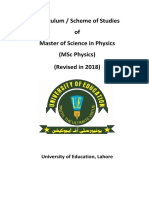 MSc Physics 2018
