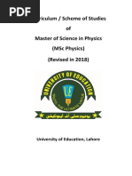 MSC Physics 2018