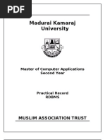 Madurai Kamaraj University: Muslim Association Trust