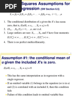 The Least Squares Assumptions For Multiple Regression: Y X X X