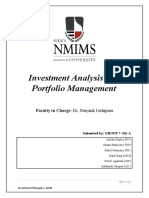 Investment Analysis and Portfolio Management: Faculty in Charge: Dr. Mayank Joshipura