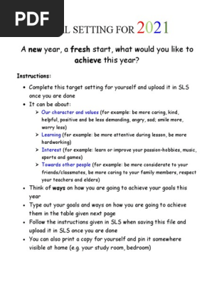 Goal Setting for 2021